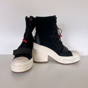 Converse Chuck Taylor All Star GR82 Extra High ‘Black Egret’ Heel, size 7